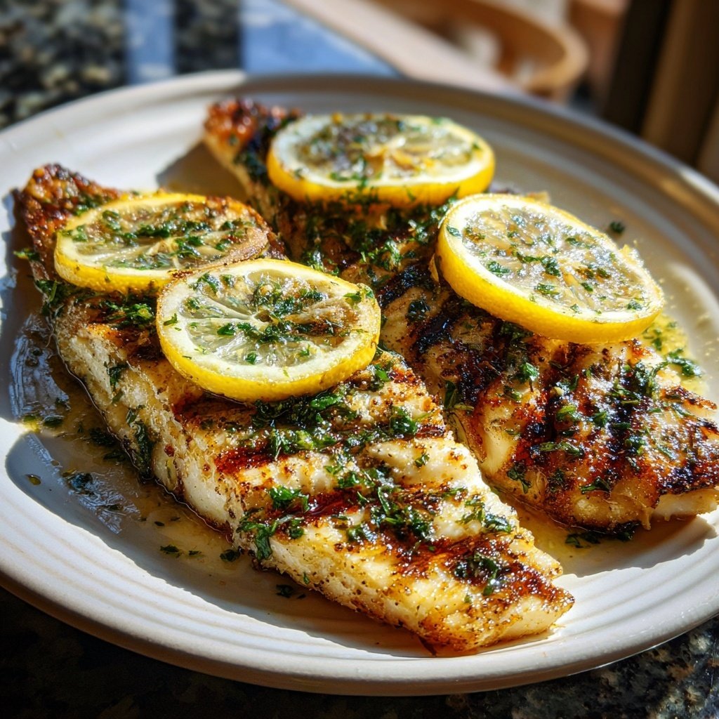 Healthy & Light Lemon Grilled Fish Plate