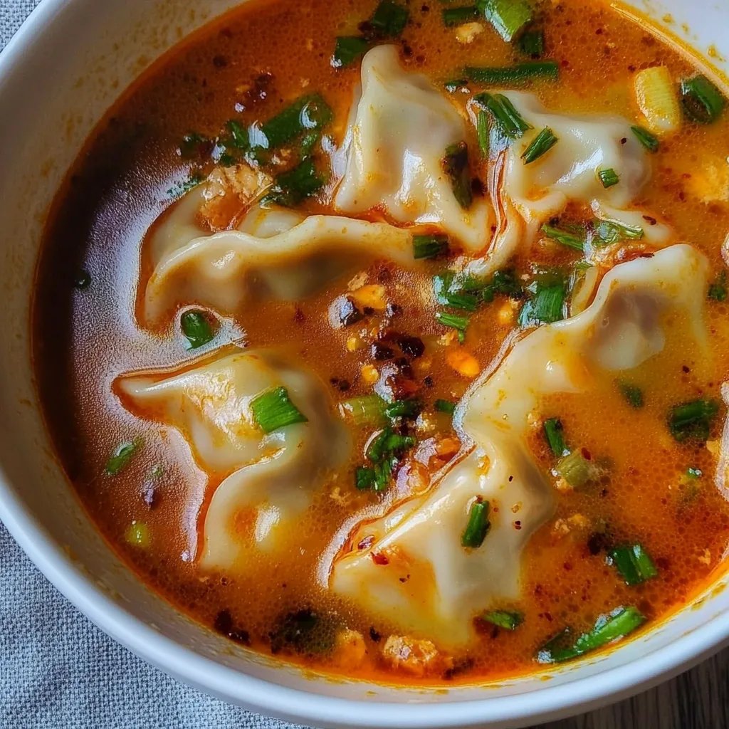 Thai Coconut Curry Dumpling Soup
