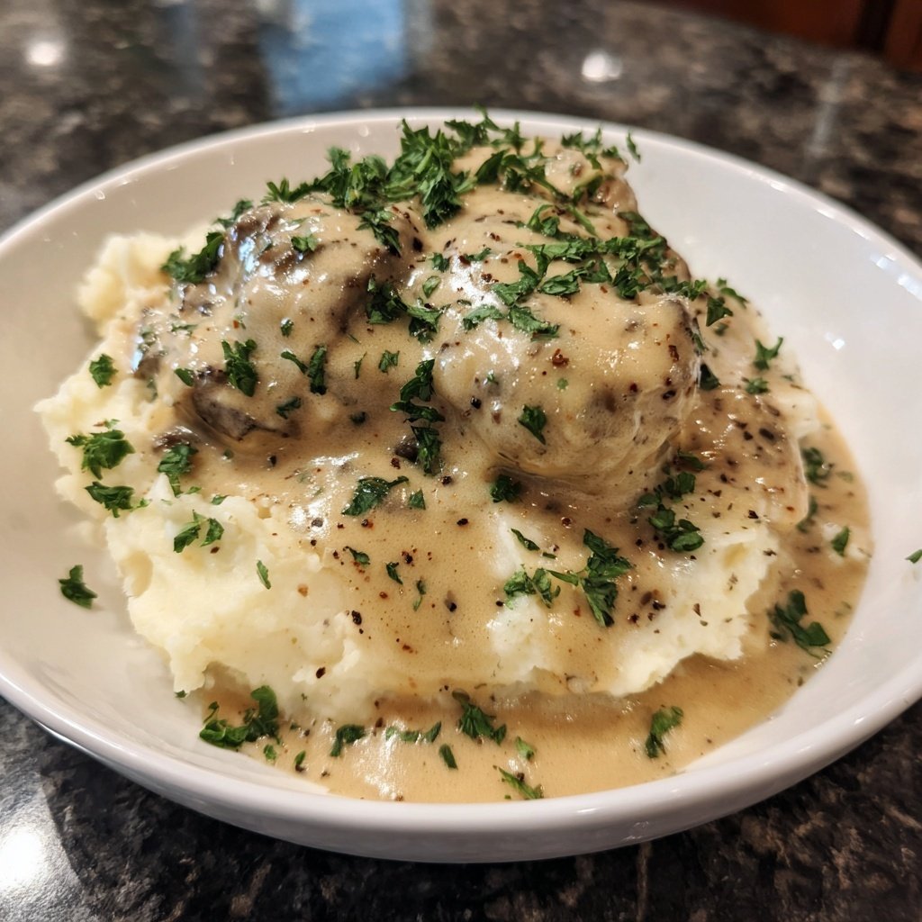 Comfort Food Creamy Chicken and Mashed Potatoes