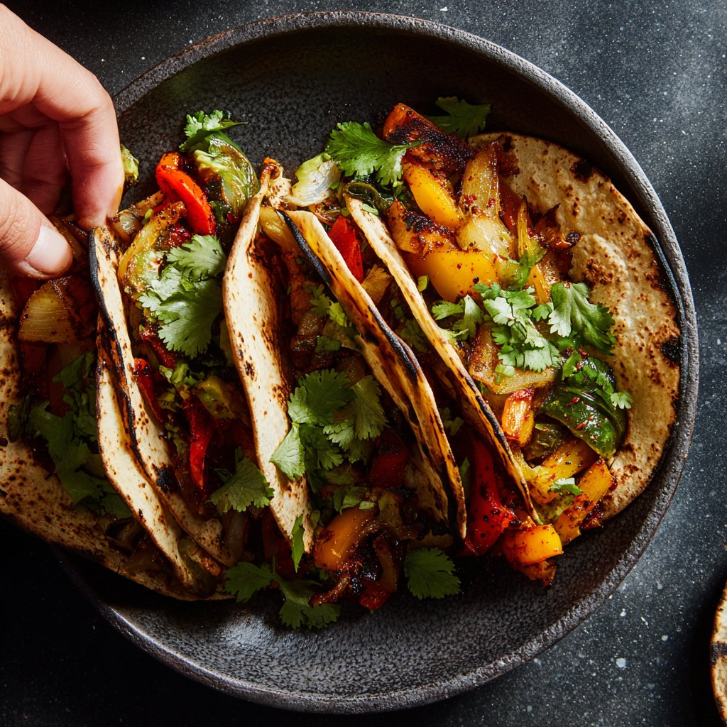 Smoky Roasted Veggie Tacos