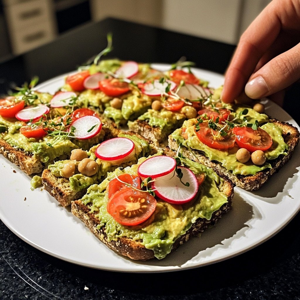 Healthy Lunch Avocado Chickpea Toast