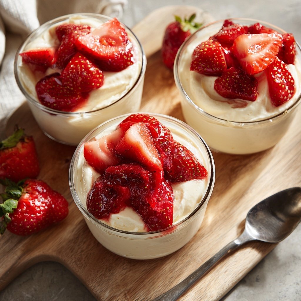 Fresh Strawberry Cream Cups