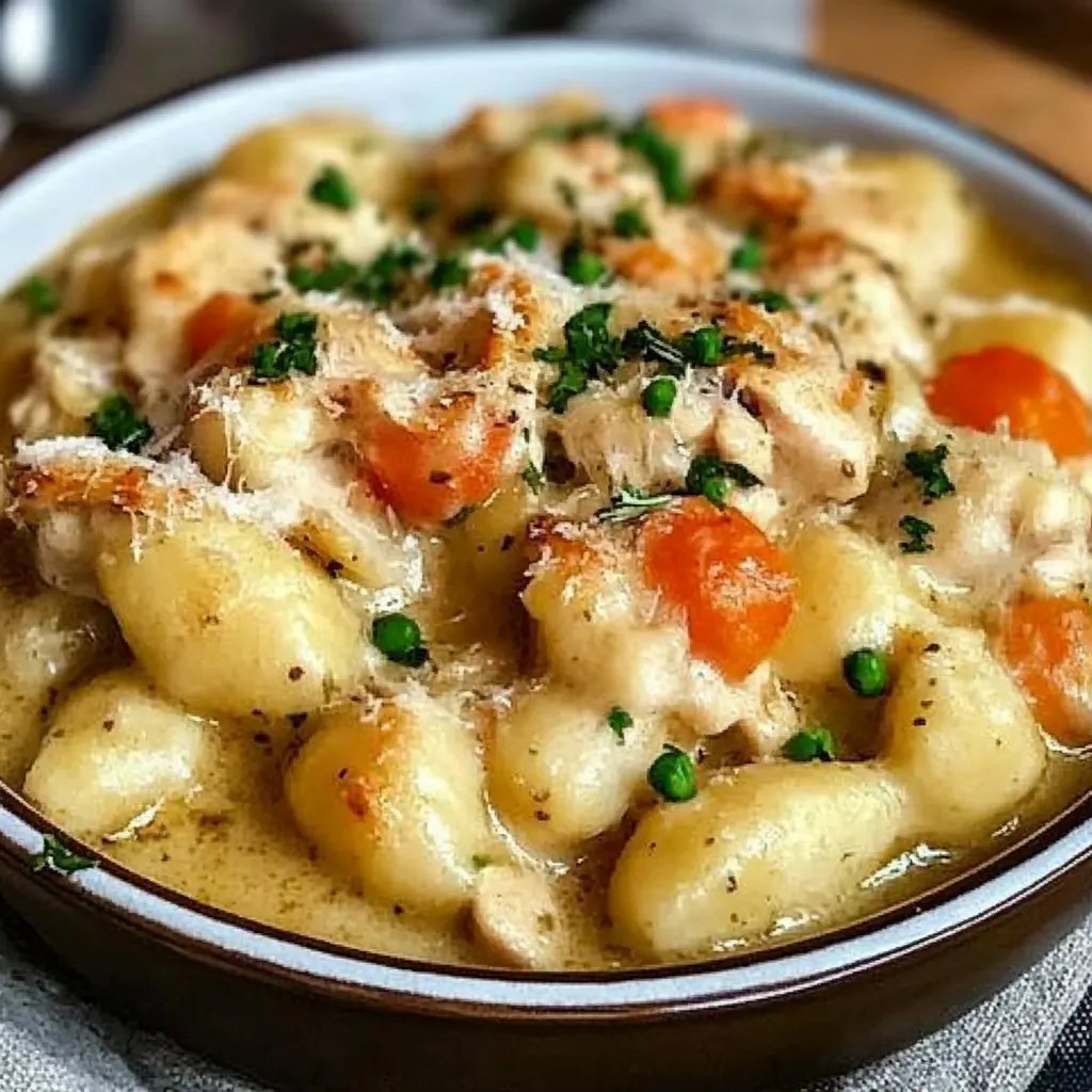 One Pot Gnocchi Chicken Pot Pie