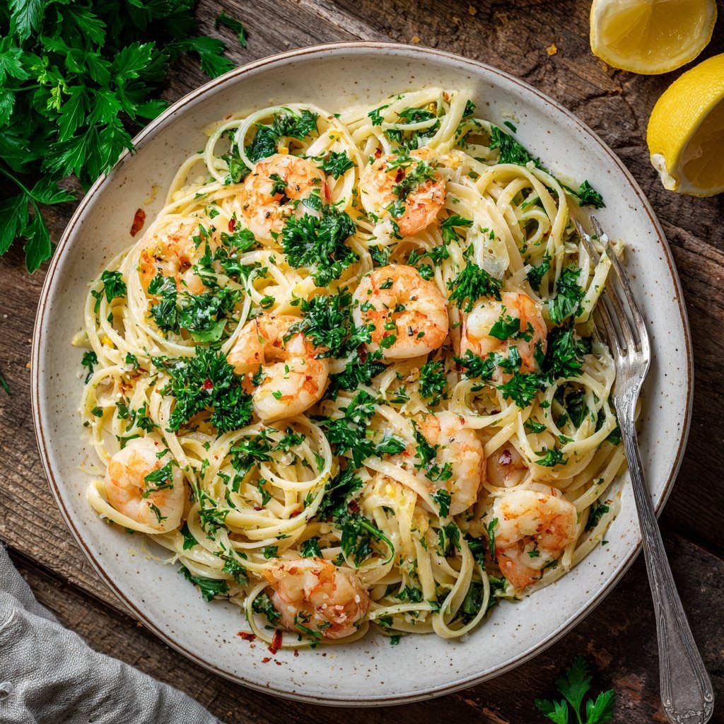 Creamy Lemon Shrimp Pasta