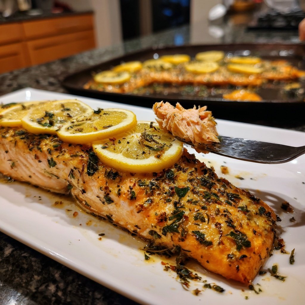 Healthy Baked Salmon with Lemon Recipe