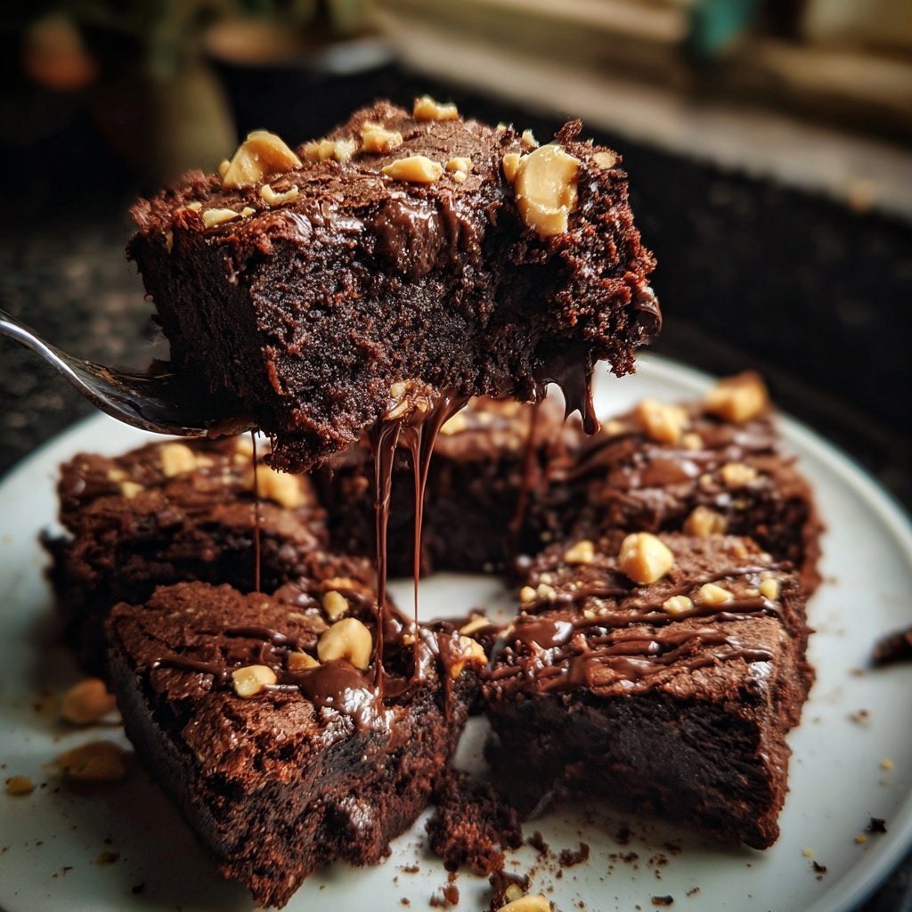Cottage Cheese Brownies with Hazelnuts