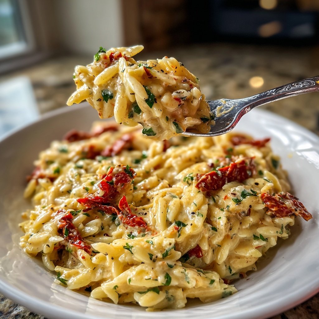 Creamy Sun-Dried Tomato Orzo
