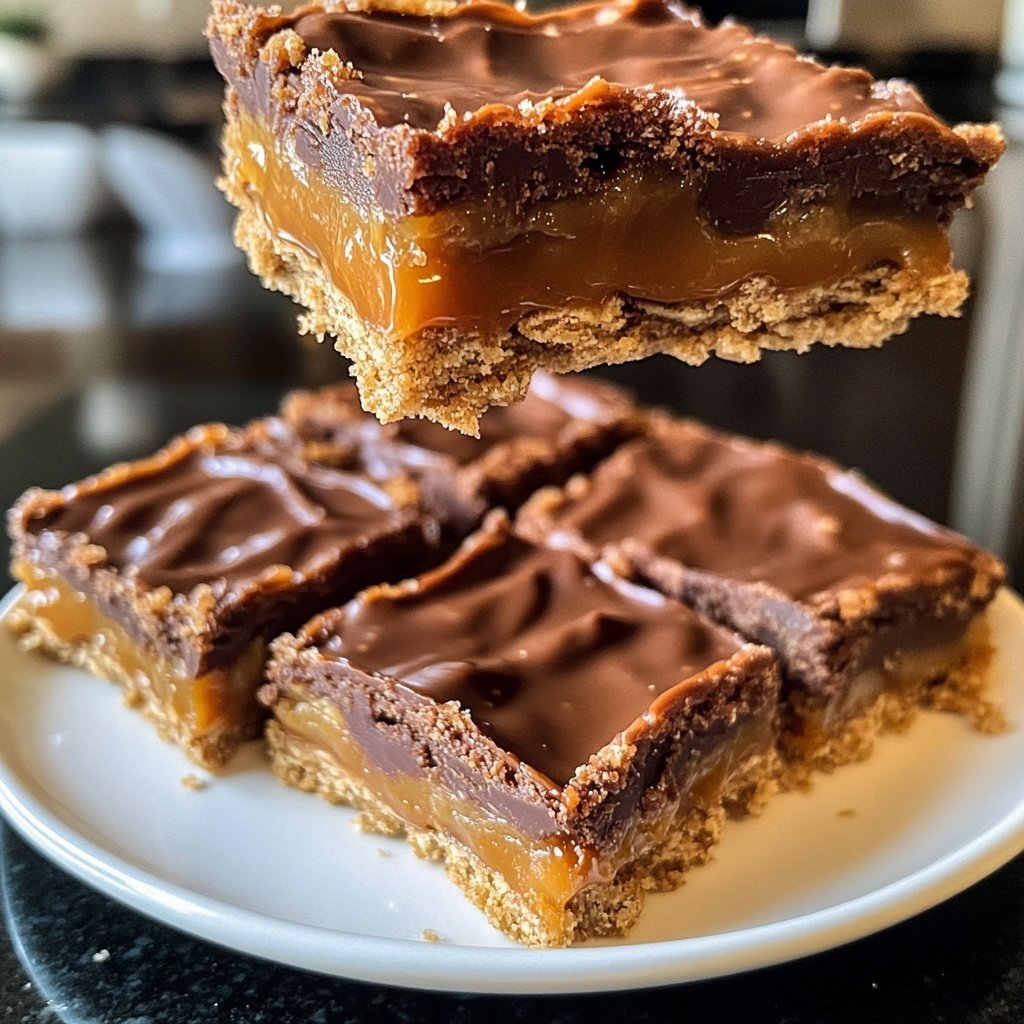 Peanut-Caramel Bars With Chocolate | Kookmutsjes