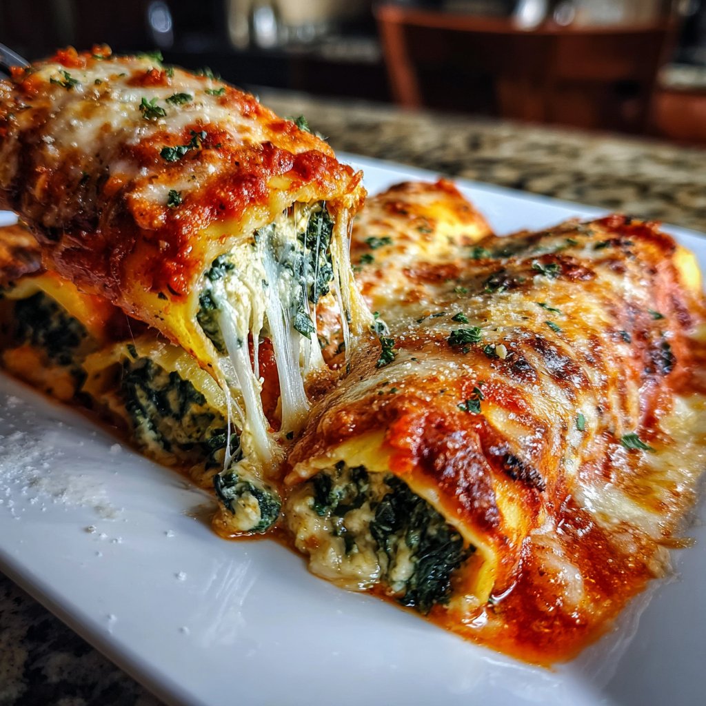 Valentine Dinner Spinach Ricotta Cannelloni