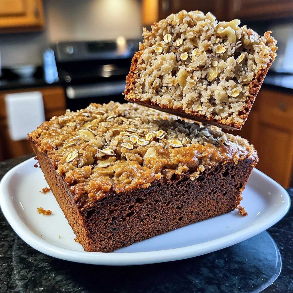 Healthy Banana Bread with Oats Recipe