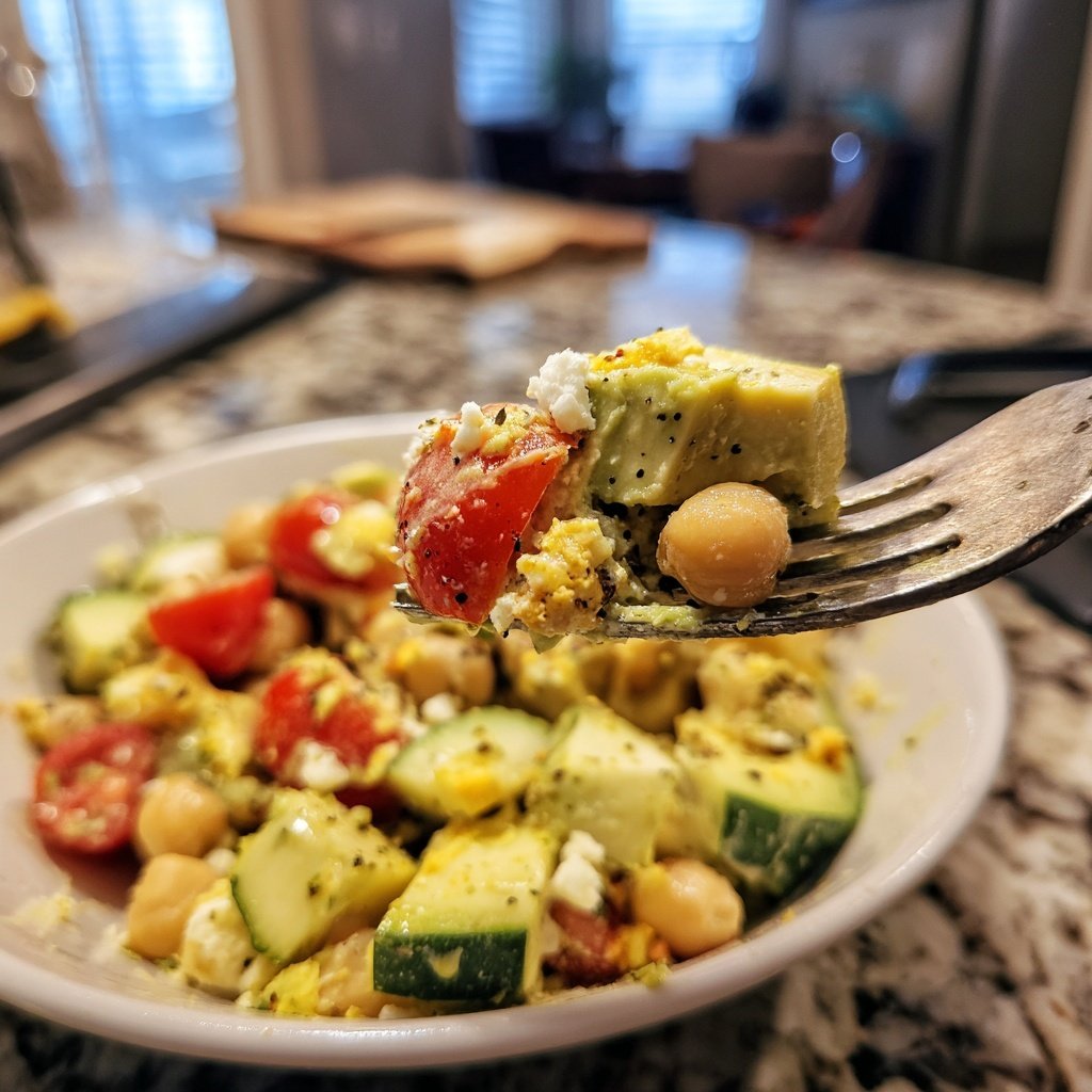 Healthy & Light Avocado Chickpea Salad