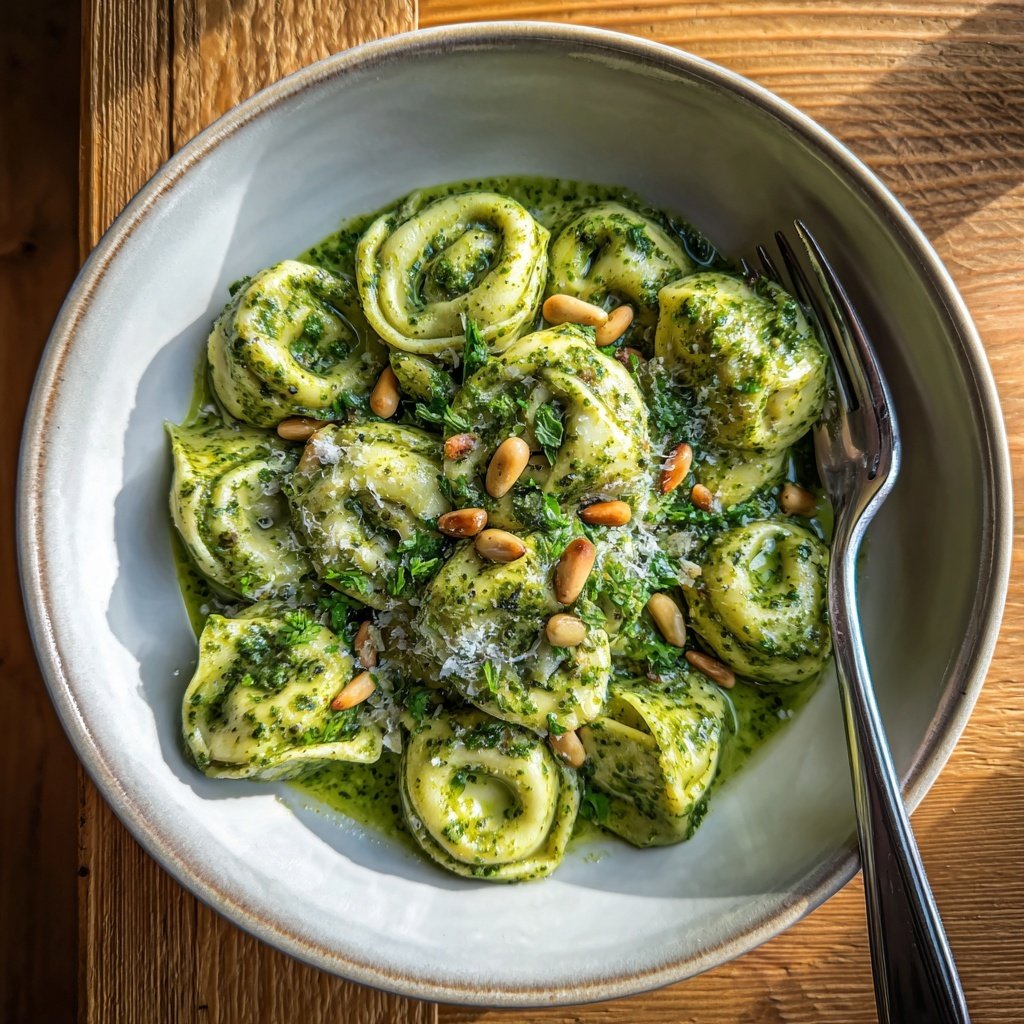 Creamy Pesto Tortellini