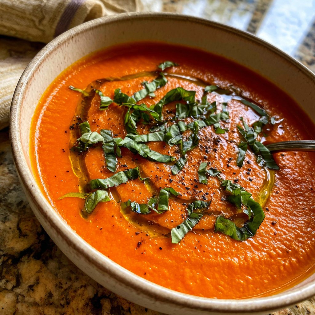 Creamy Tomato White Bean Soup