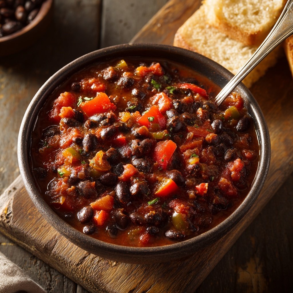 Healthy Crockpot Black Bean Chili