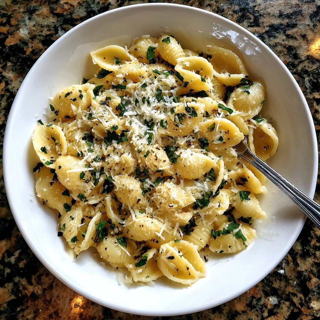 Quick Garlic Parmesan Pasta Dinner