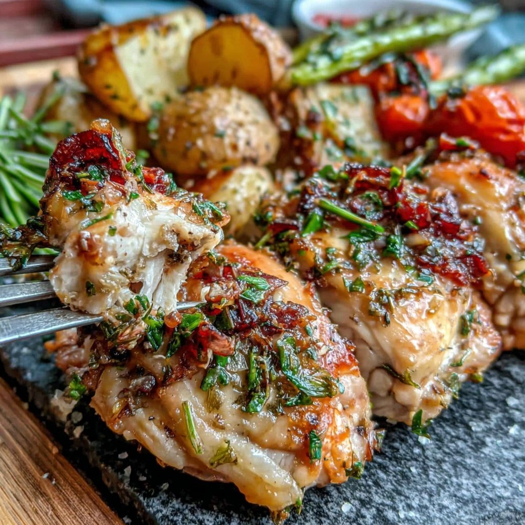Healthy Lemon Herb Chicken With Roasted Vegetables