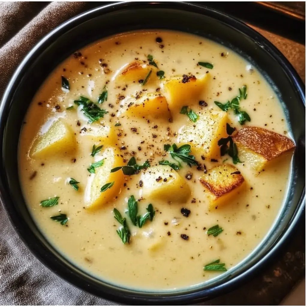 Cheddar Garlic Herb Potato Soup