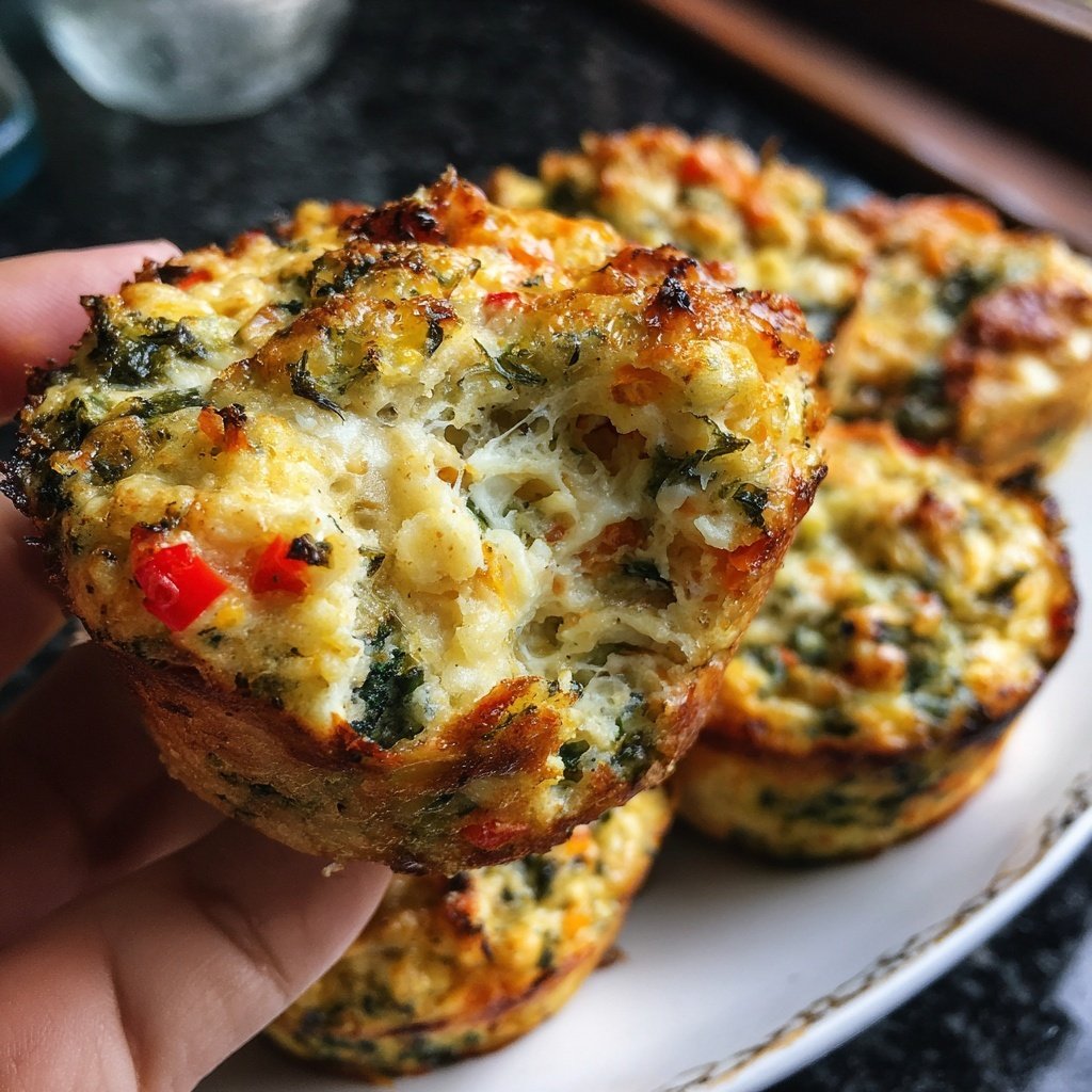 Super Bowl Party Cheesy Veggie Muffins