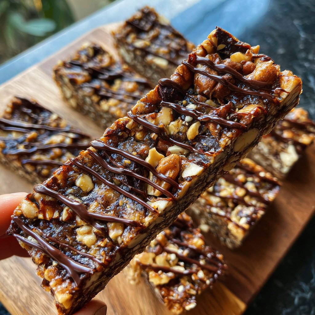 Chocolate Date Walnut Energy Bars