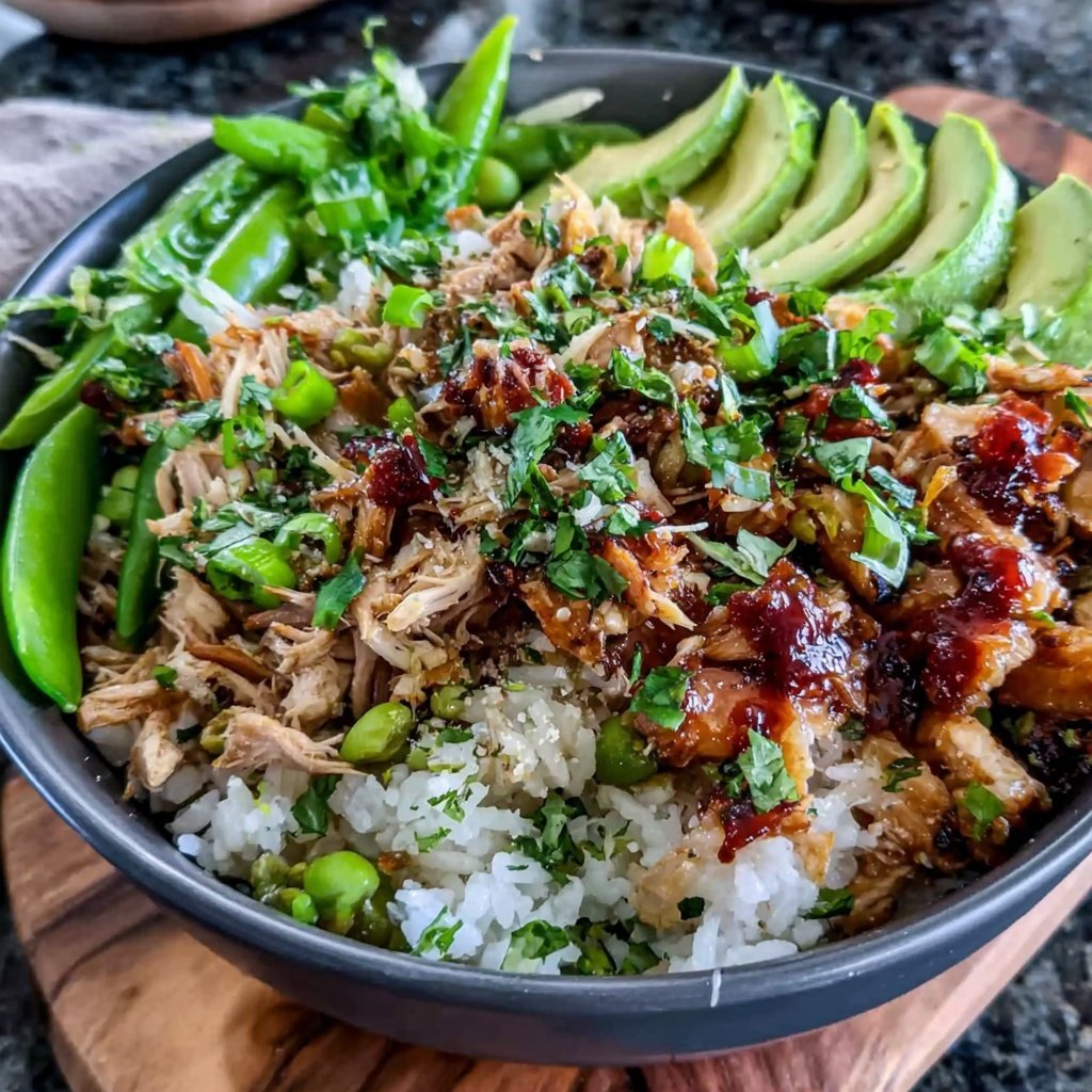 Shredded Chicken Rice Bowl