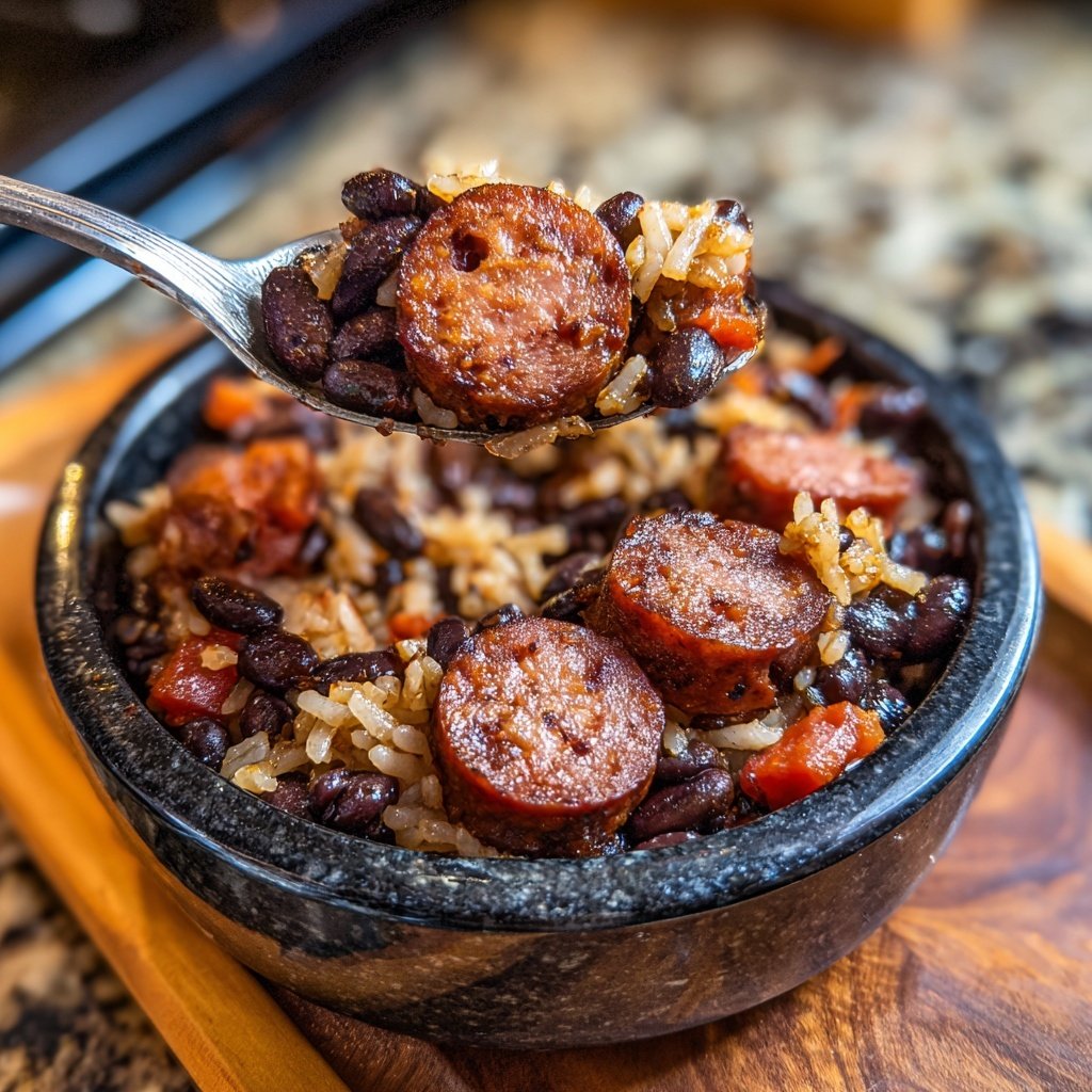 Black Beans and Rice with Sausage