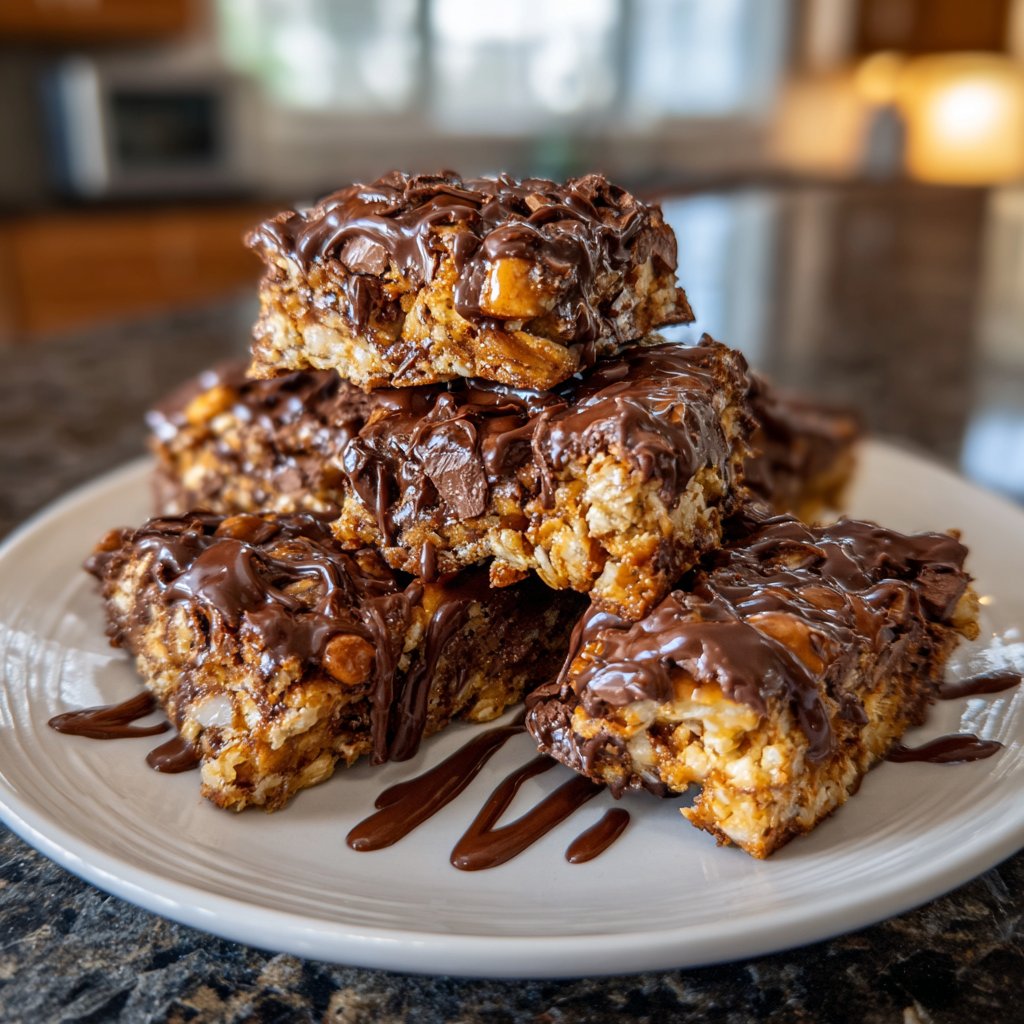 Super Bowl Desserts Chocolate Pretzel Bars