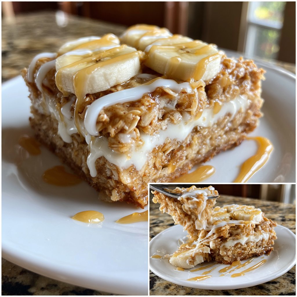 Banana Oat Yogurt Squares