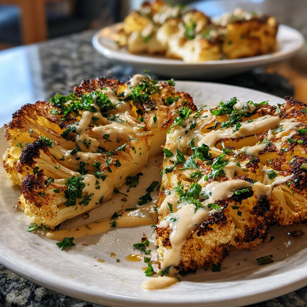 Healthy Dinner Roasted Cauliflower Steaks