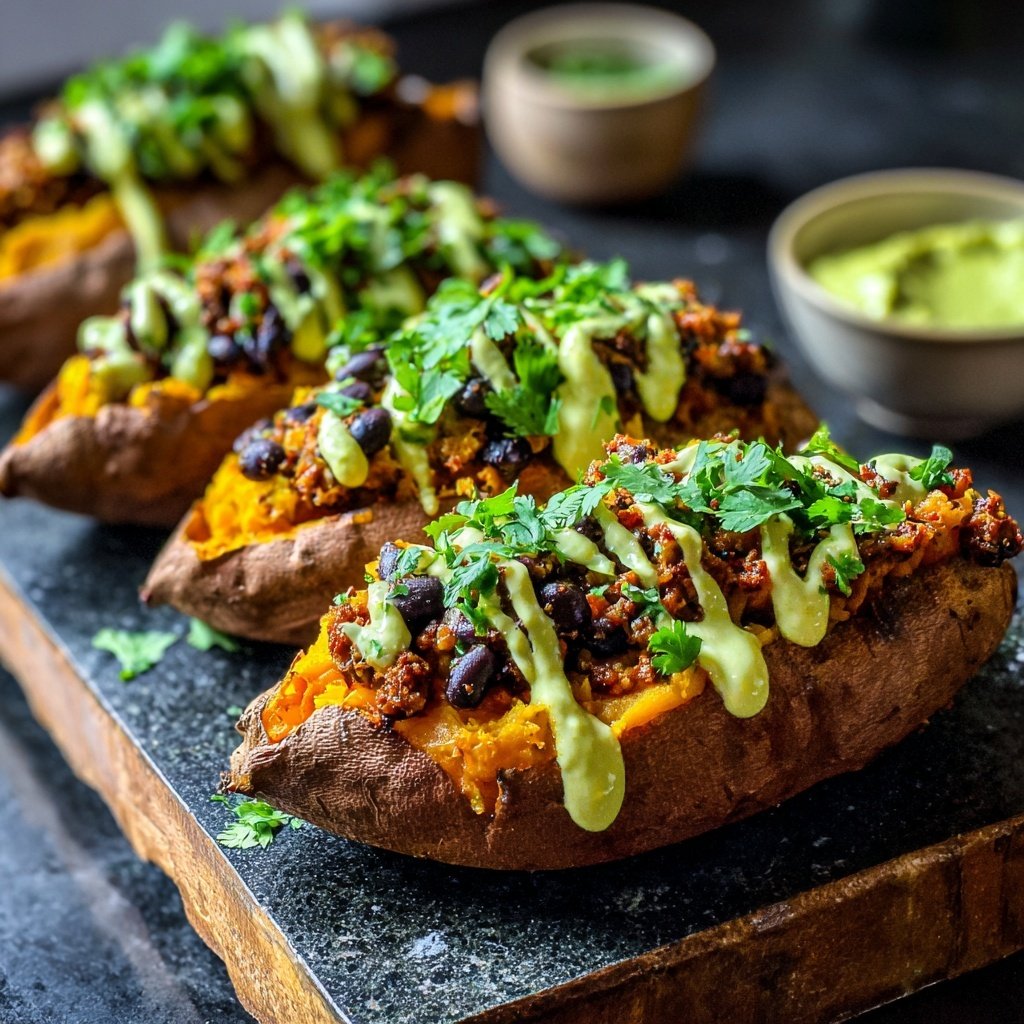 Valentine Dinner Stuffed Sweet Potatoes